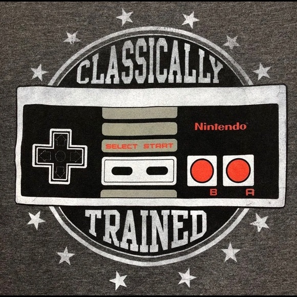 Nintendo "Classically Trained" Tee Gray Size M - Picture 2 of 4